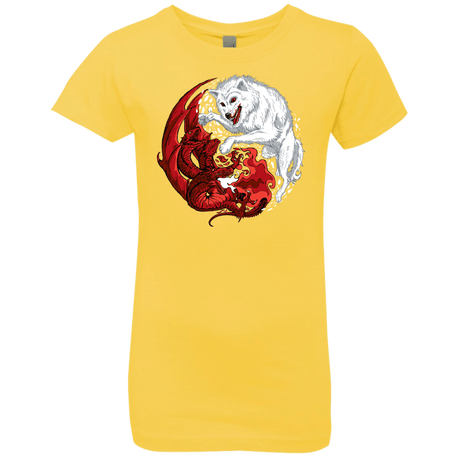 T-Shirts Vibrant Yellow / YXS Ice and Fire Girls Premium T-Shirt