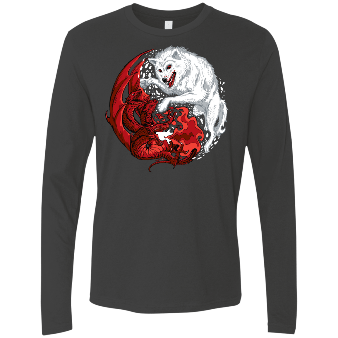 T-Shirts Heavy Metal / Small Ice and Fire Men's Premium Long Sleeve