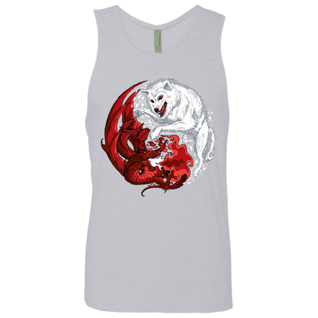 T-Shirts Heather Grey / Small Ice and Fire Men's Premium Tank Top