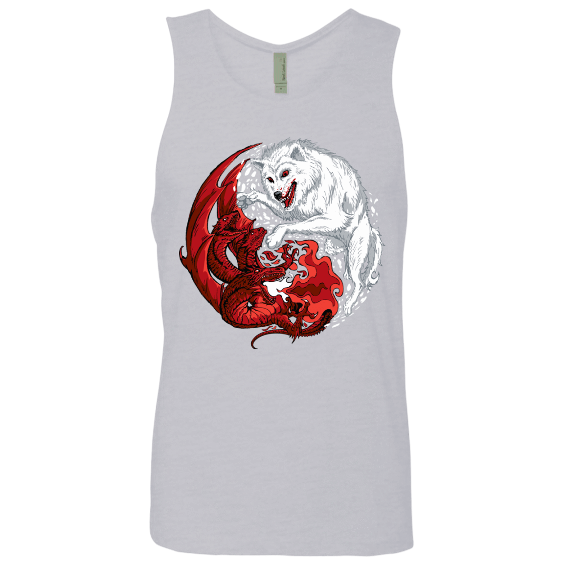T-Shirts Heather Grey / Small Ice and Fire Men's Premium Tank Top