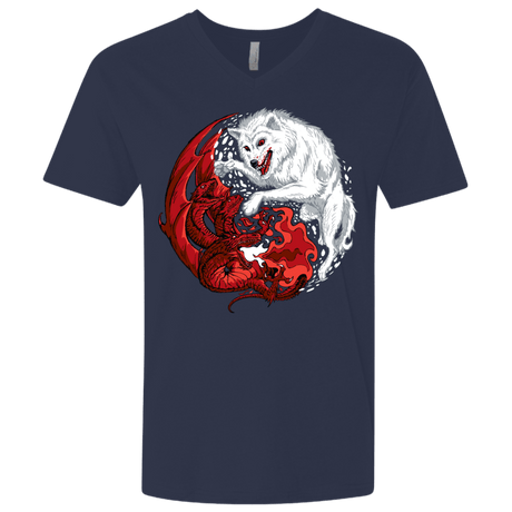 T-Shirts Midnight Navy / X-Small Ice and Fire Men's Premium V-Neck