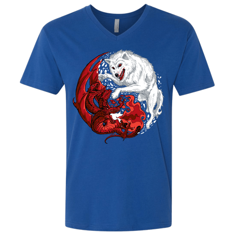 T-Shirts Royal / X-Small Ice and Fire Men's Premium V-Neck