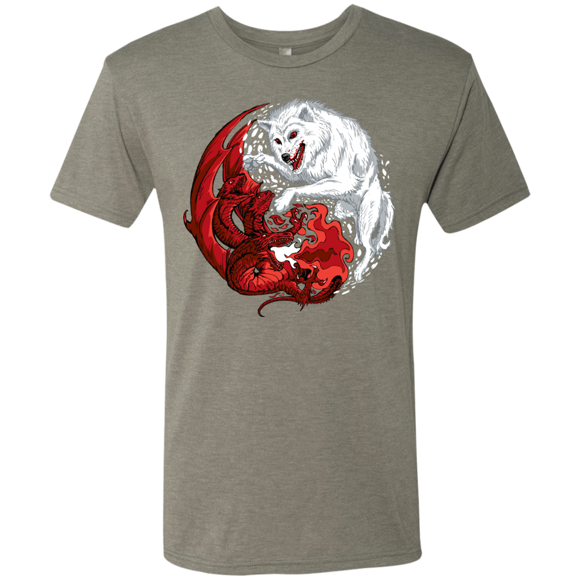 T-Shirts Venetian Grey / Small Ice and Fire Men's Triblend T-Shirt