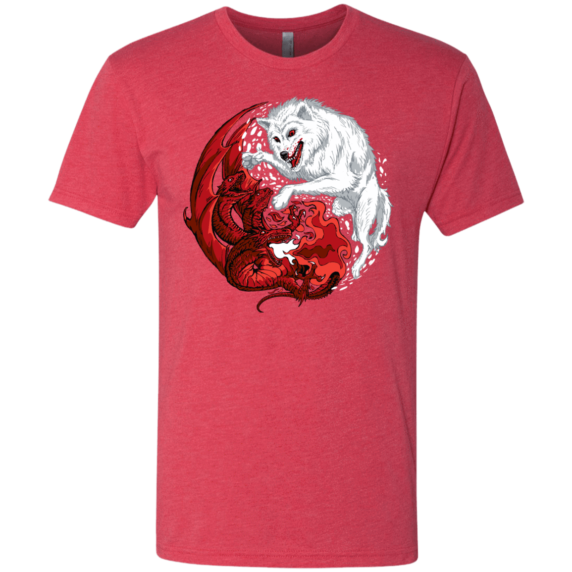 T-Shirts Vintage Red / Small Ice and Fire Men's Triblend T-Shirt