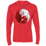 T-Shirts Vintage Red / X-Small Ice and Fire Triblend Long Sleeve Hoodie Tee