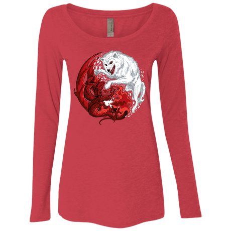 T-Shirts Vintage Red / Small Ice and Fire Women's Triblend Long Sleeve Shirt