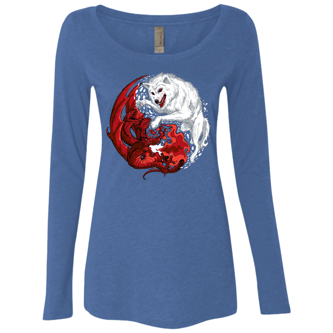 T-Shirts Vintage Royal / Small Ice and Fire Women's Triblend Long Sleeve Shirt