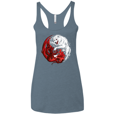 T-Shirts Indigo / X-Small Ice and Fire Women's Triblend Racerback Tank