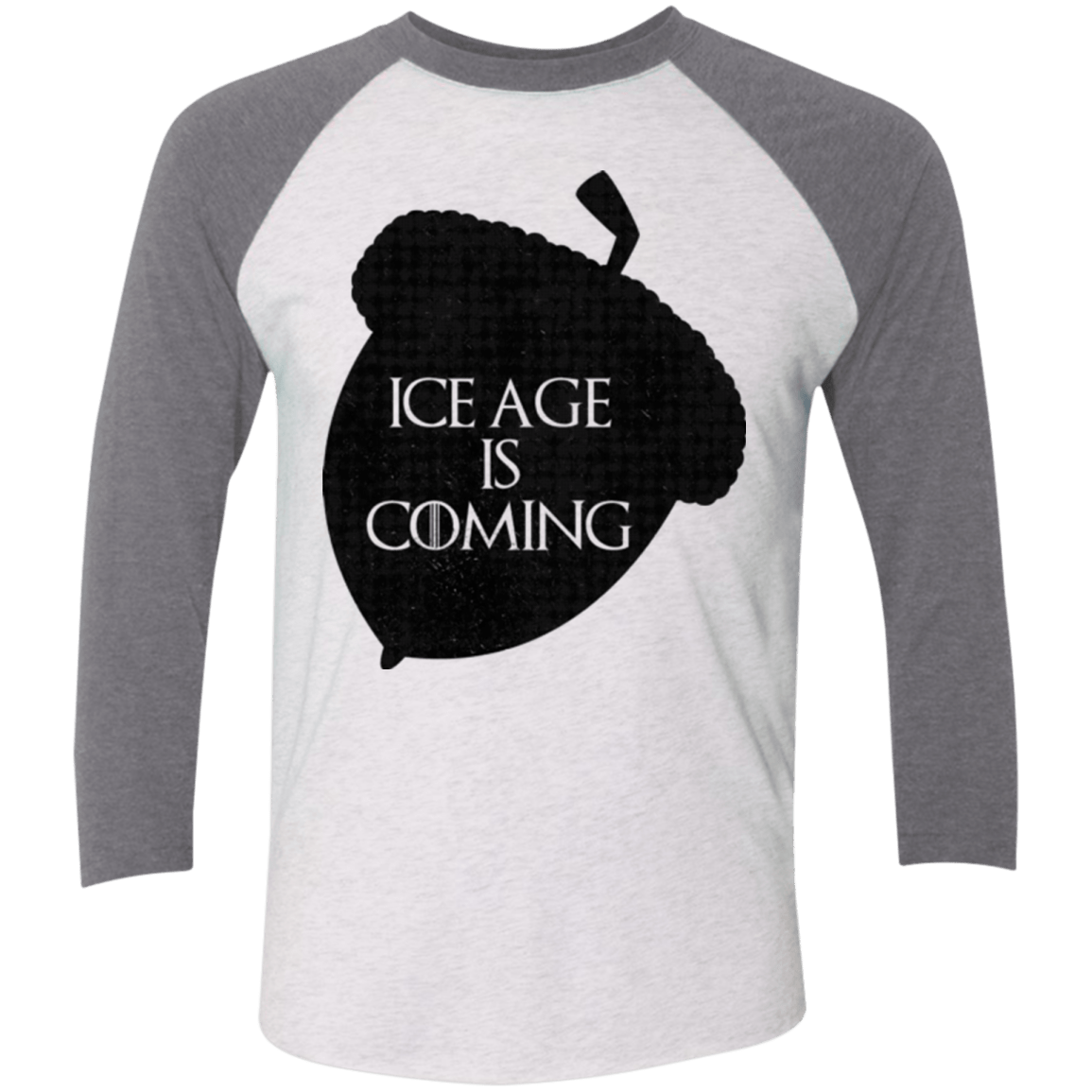 T-Shirts Heather White/Premium Heather / X-Small Ice coming Men's Triblend 3/4 Sleeve