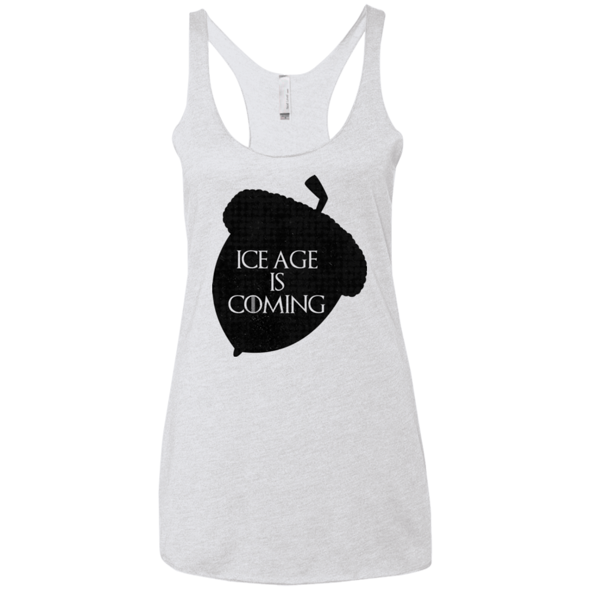 T-Shirts Heather White / X-Small Ice coming Women's Triblend Racerback Tank