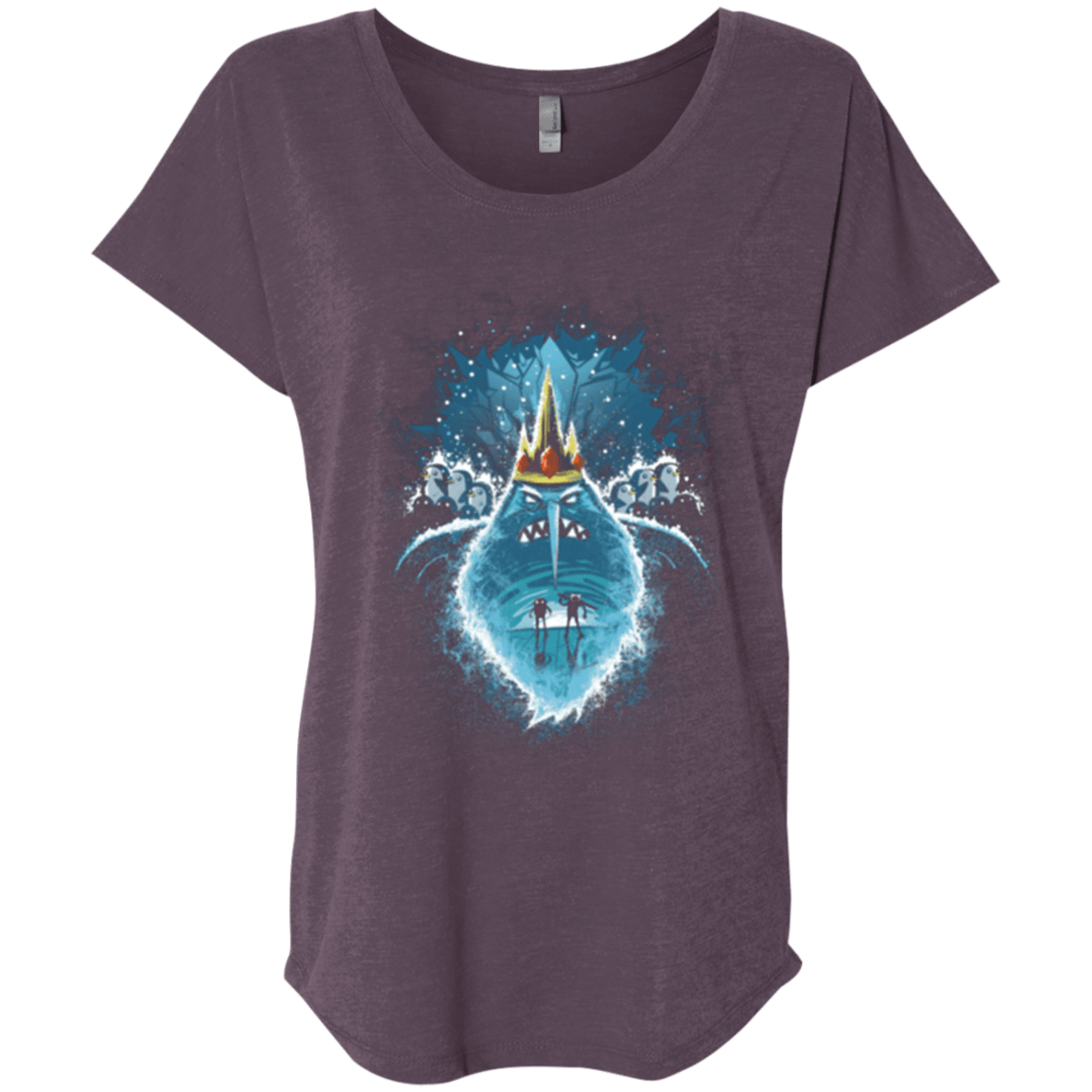 T-Shirts Vintage Purple / X-Small Ice Nightmare Triblend Dolman Sleeve