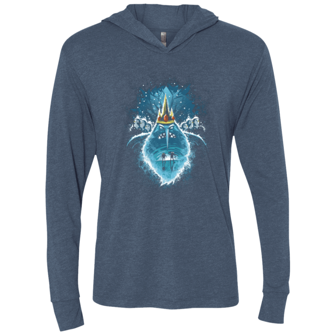 T-Shirts Indigo / X-Small Ice Nightmare Triblend Long Sleeve Hoodie Tee