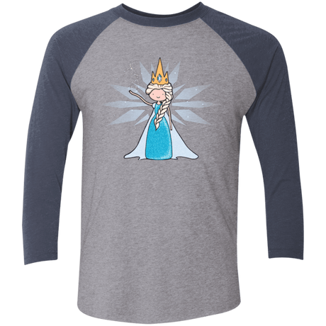 T-Shirts Premium Heather/ Vintage Navy / X-Small Ice Queen Men's Triblend 3/4 Sleeve