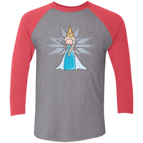 T-Shirts Premium Heather/ Vintage Red / X-Small Ice Queen Men's Triblend 3/4 Sleeve
