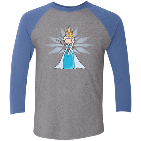 T-Shirts Premium Heather/ Vintage Royal / X-Small Ice Queen Men's Triblend 3/4 Sleeve