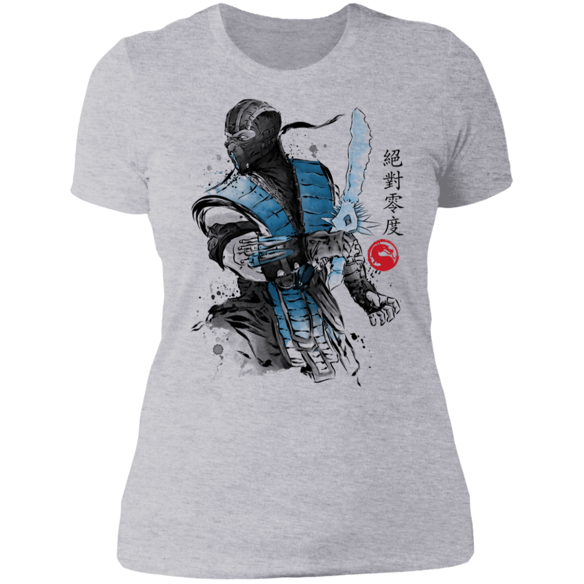 T-Shirts Heather Grey / S Ice Warrior Sumi-E Women's Premium T-Shirt