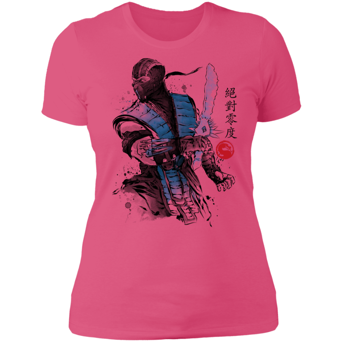 T-Shirts Hot Pink / S Ice Warrior Sumi-E Women's Premium T-Shirt