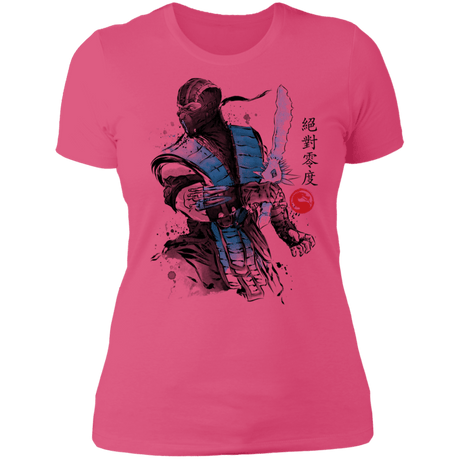 T-Shirts Hot Pink / S Ice Warrior Sumi-E Women's Premium T-Shirt