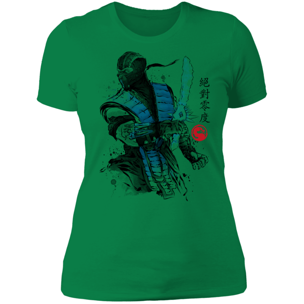 T-Shirts Kelly Green / S Ice Warrior Sumi-E Women's Premium T-Shirt
