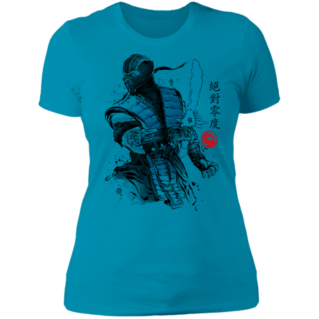 T-Shirts Turquoise / S Ice Warrior Sumi-E Women's Premium T-Shirt