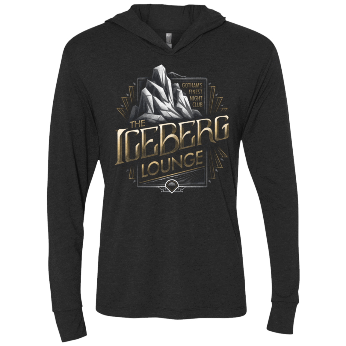 T-Shirts Vintage Black / X-Small Iceberg Lounge Triblend Long Sleeve Hoodie Tee