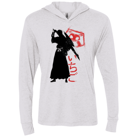 T-Shirts Heather White / X-Small Ichigo Triblend Long Sleeve Hoodie Tee
