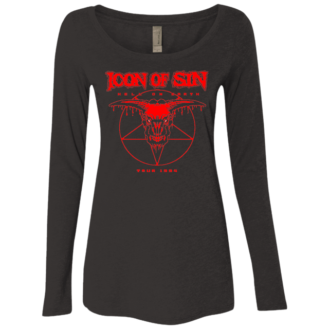 T-Shirts Vintage Black / Small Icon of Sin Women's Triblend Long Sleeve Shirt