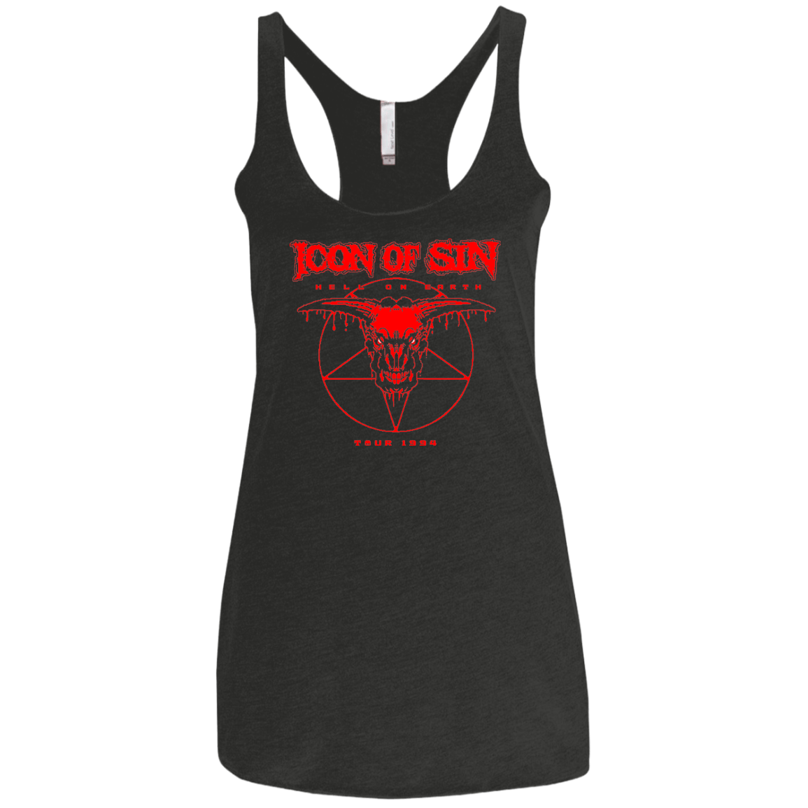 T-Shirts Vintage Black / X-Small Icon of Sin Women's Triblend Racerback Tank
