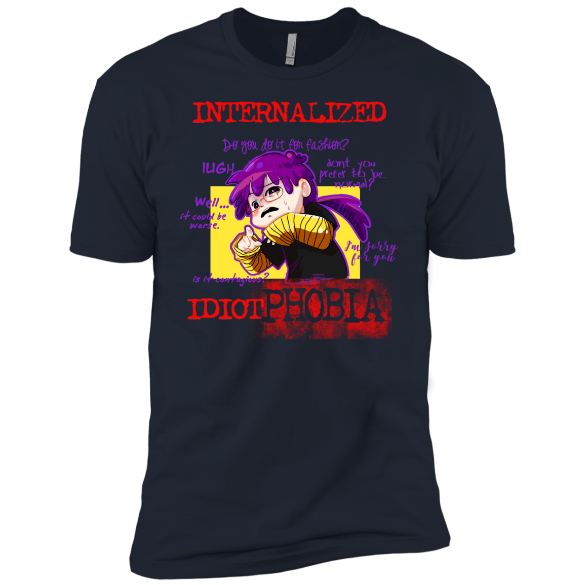 T-Shirts Midnight Navy / YXS Idiot phobia Boys Premium T-Shirt