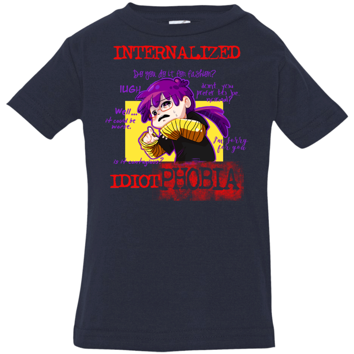 T-Shirts Navy / 6 Months Idiot phobia Infant Premium T-Shirt