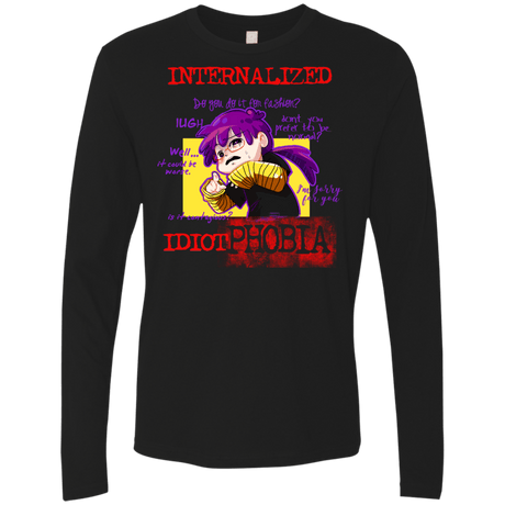 T-Shirts Black / Small Idiot phobia Men's Premium Long Sleeve