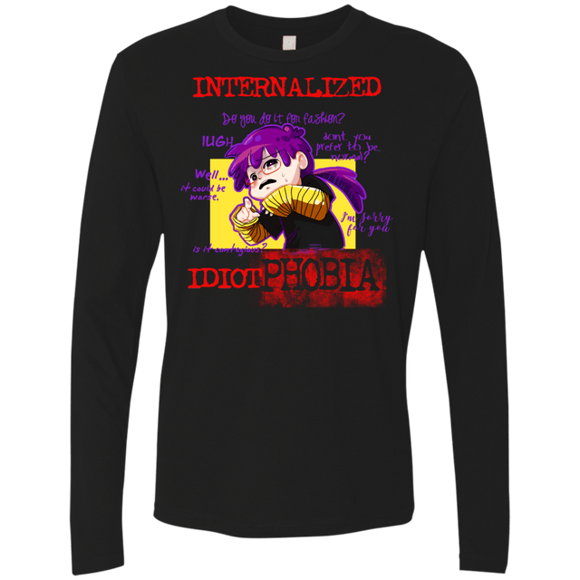 T-Shirts Black / Small Idiot phobia Men's Premium Long Sleeve