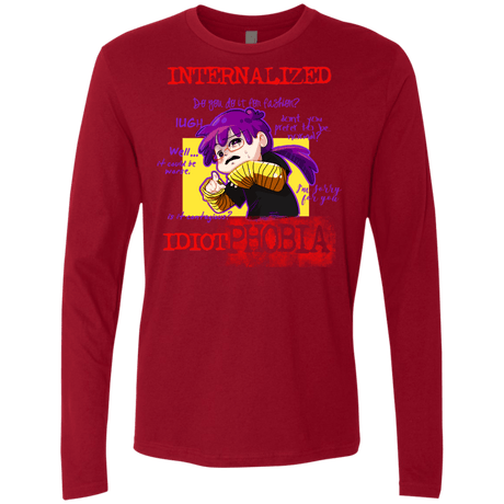 T-Shirts Cardinal / Small Idiot phobia Men's Premium Long Sleeve