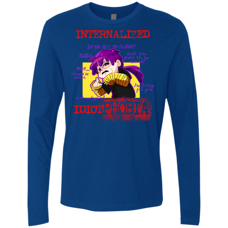 T-Shirts Royal / Small Idiot phobia Men's Premium Long Sleeve