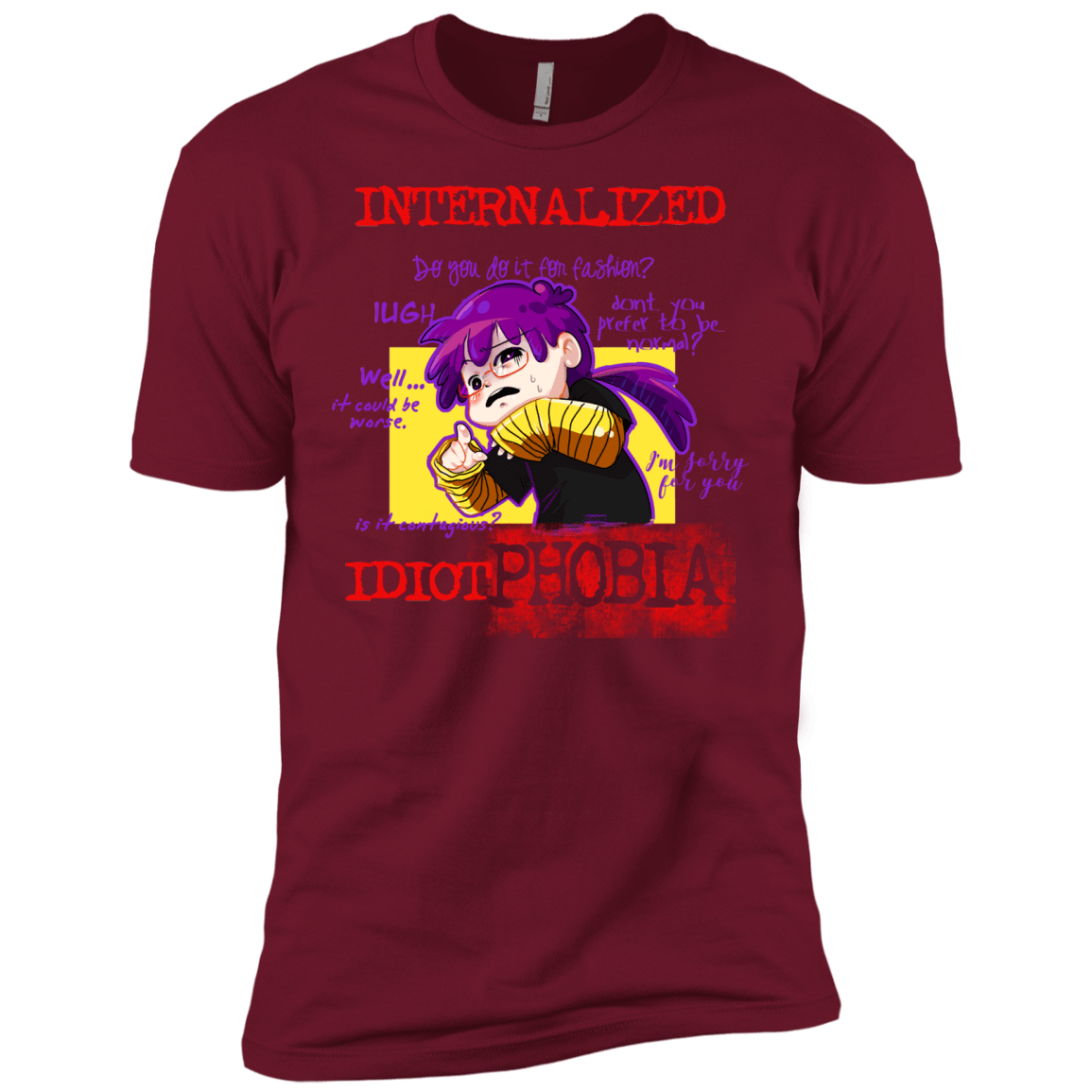 T-Shirts Cardinal / X-Small Idiot phobia Men's Premium T-Shirt