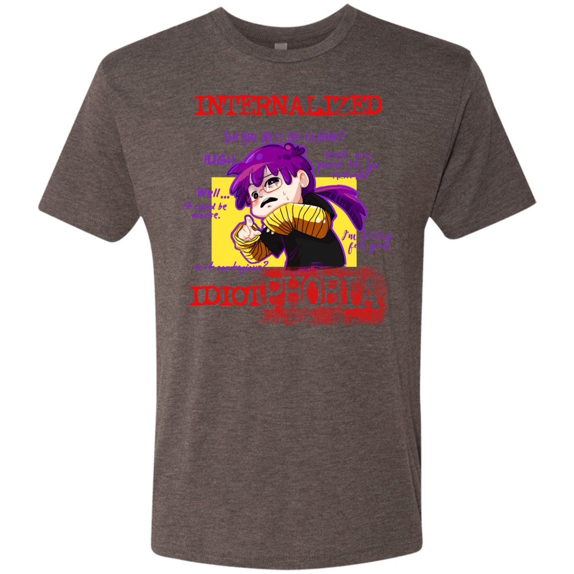 T-Shirts Macchiato / Small Idiot phobia Men's Triblend T-Shirt