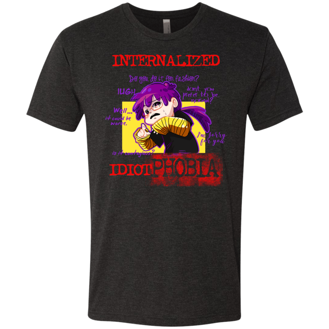 Idiot phobia Men's Triblend T-Shirt