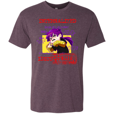 T-Shirts Vintage Purple / Small Idiot phobia Men's Triblend T-Shirt