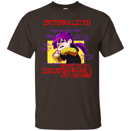 T-Shirts Dark Chocolate / Small Idiot phobia T-Shirt