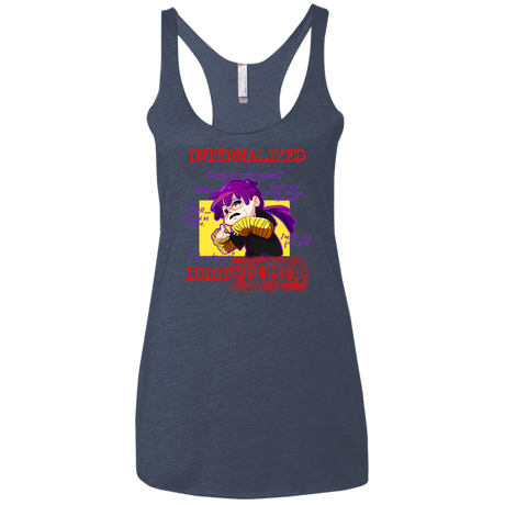 T-Shirts Vintage Navy / X-Small Idiot phobia Women's Triblend Racerback Tank