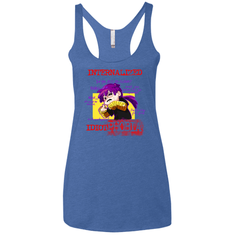 T-Shirts Vintage Royal / X-Small Idiot phobia Women's Triblend Racerback Tank
