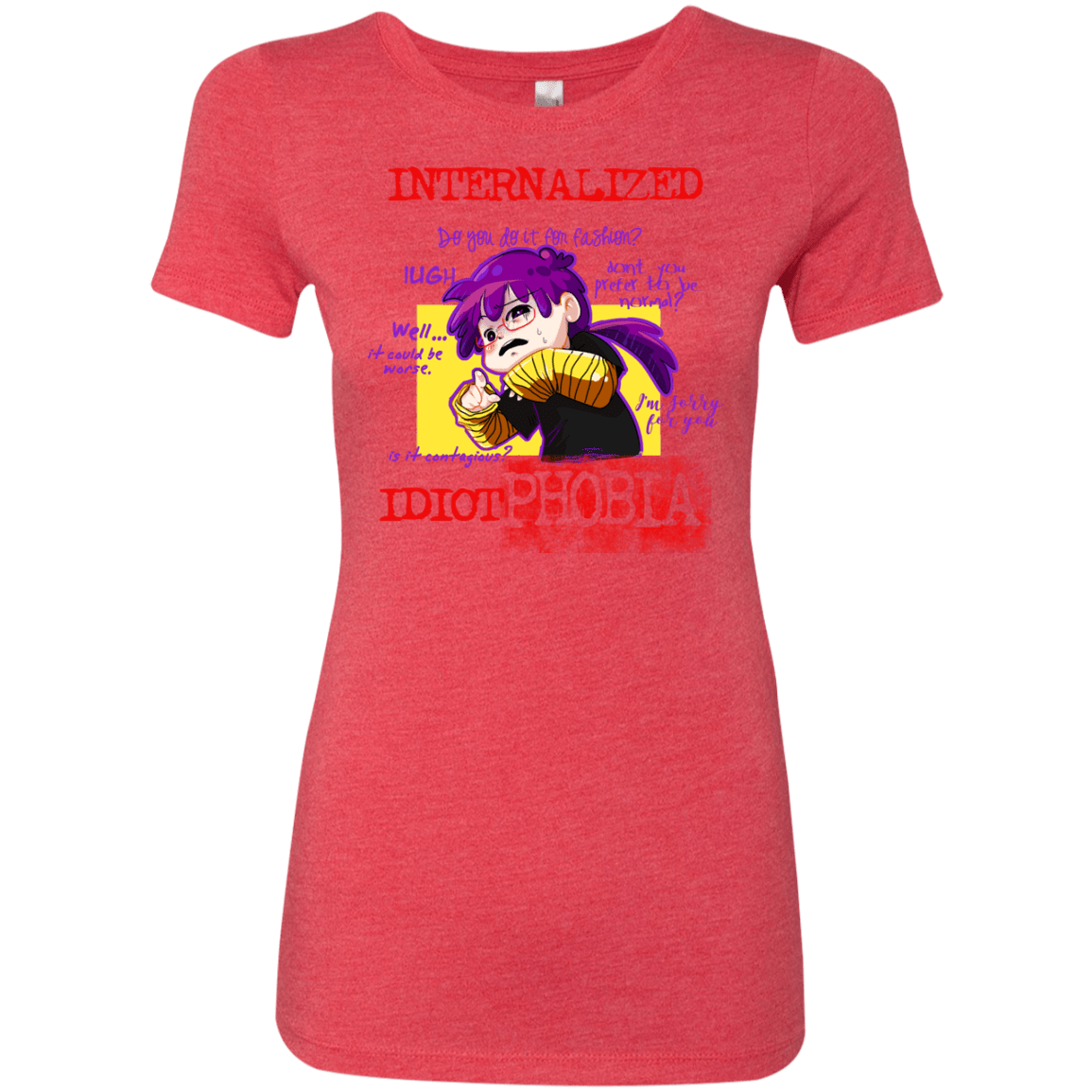 T-Shirts Vintage Red / Small Idiot phobia Women's Triblend T-Shirt