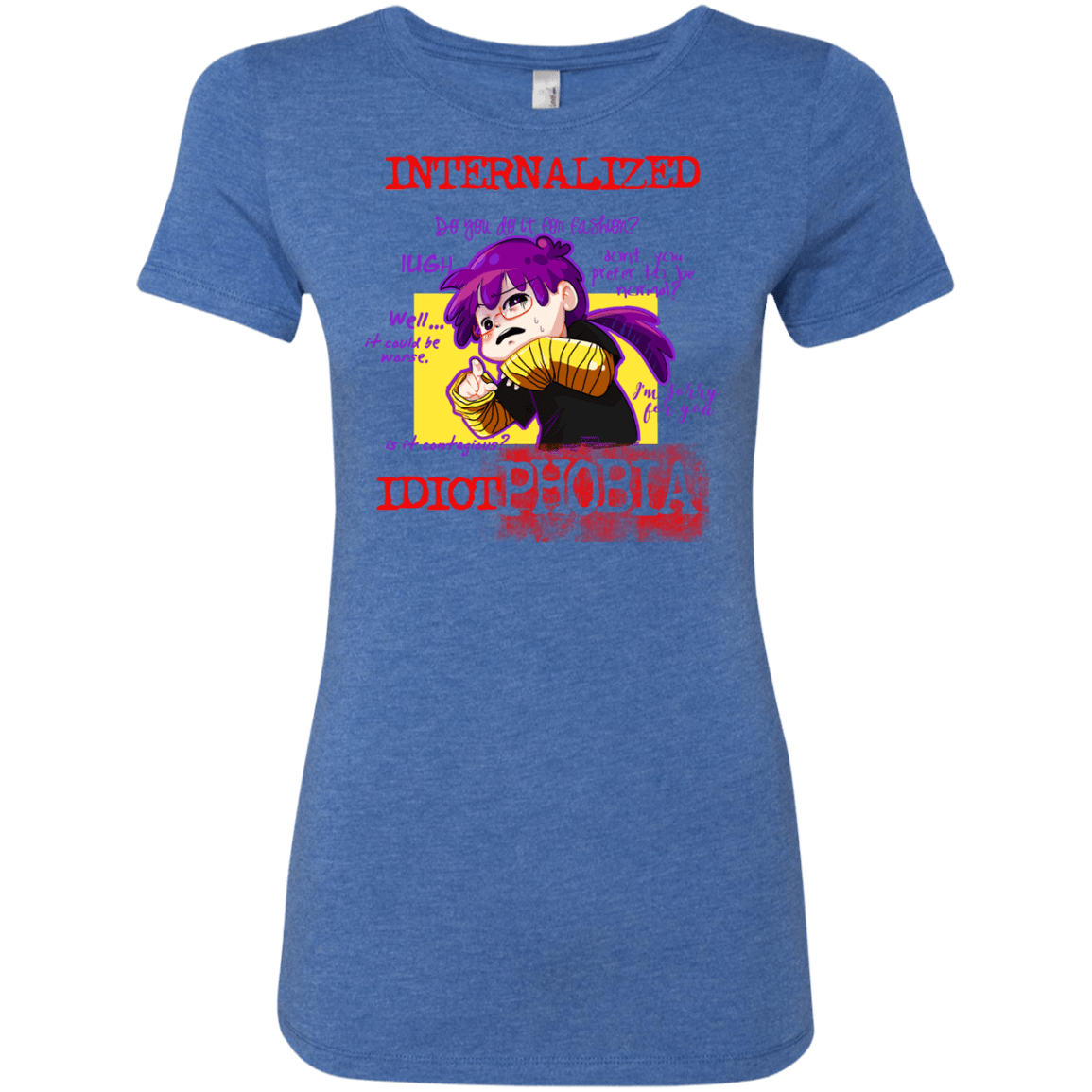T-Shirts Vintage Royal / Small Idiot phobia Women's Triblend T-Shirt