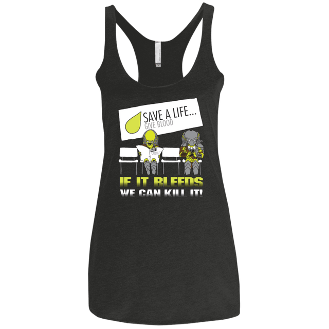 T-Shirts Vintage Black / X-Small If It Bleeds We Can Kill It Women's Triblend Racerback Tank