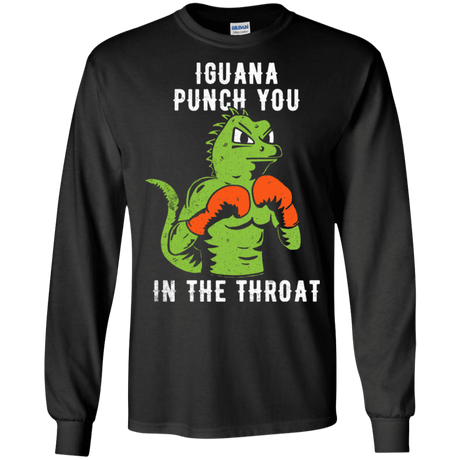 T-Shirts Black / S Iguana Punch You Men's Long Sleeve T-Shirt