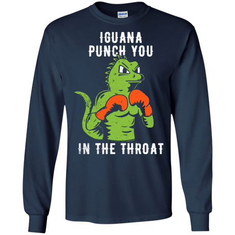 T-Shirts Navy / S Iguana Punch You Men's Long Sleeve T-Shirt