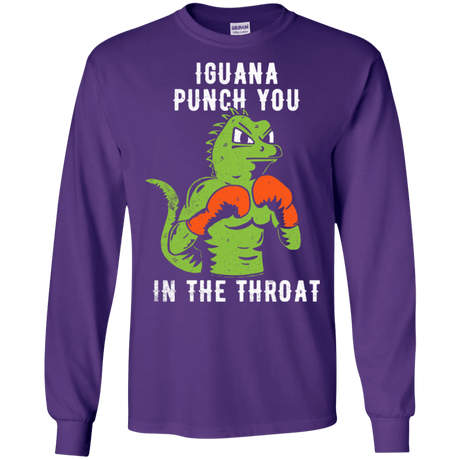 T-Shirts Purple / S Iguana Punch You Men's Long Sleeve T-Shirt