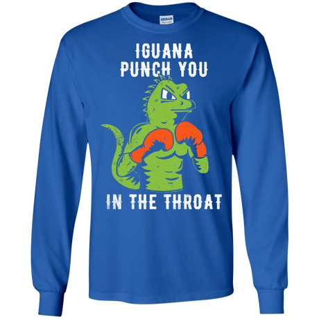 T-Shirts Royal / S Iguana Punch You Men's Long Sleeve T-Shirt