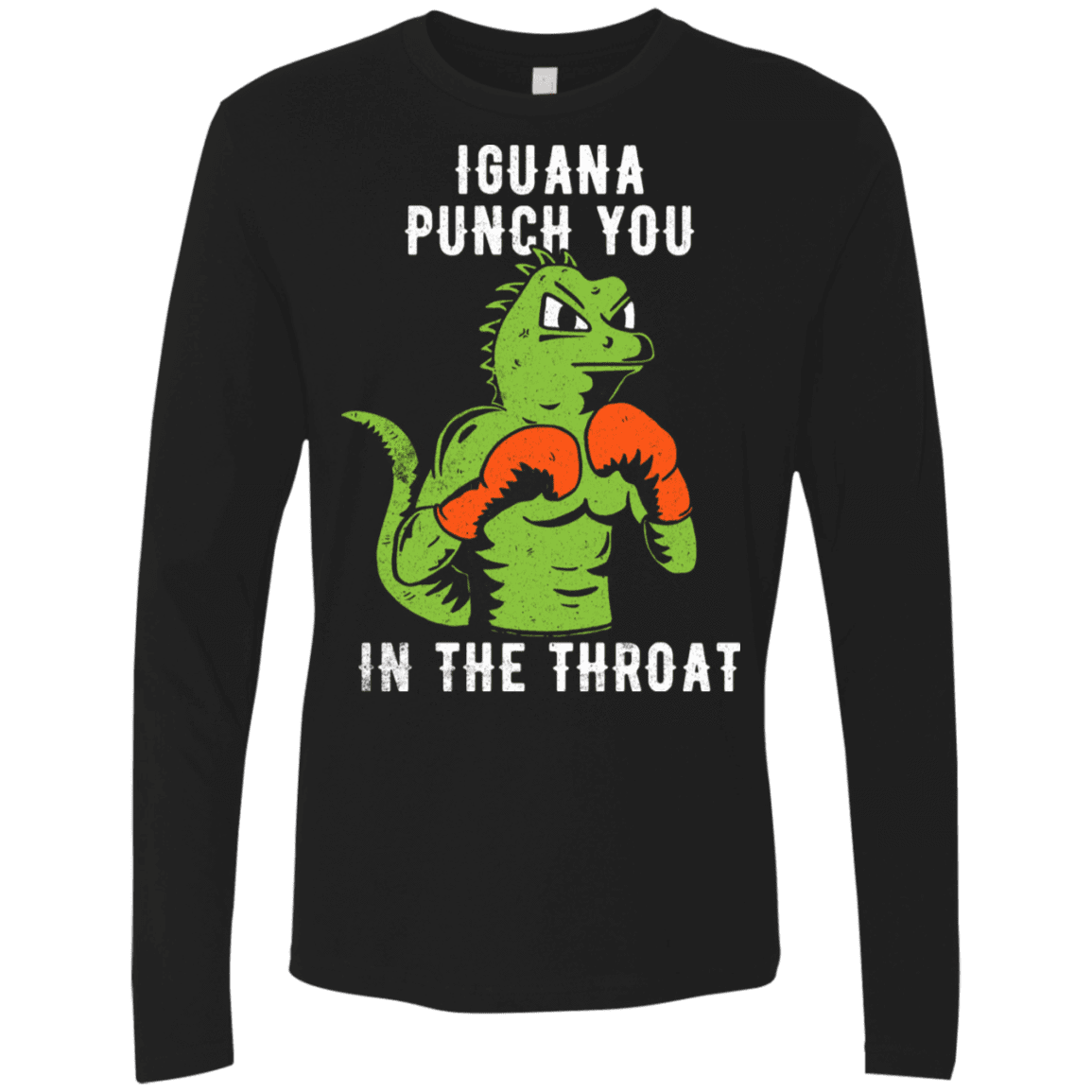 T-Shirts Black / S Iguana Punch You Men's Premium Long Sleeve