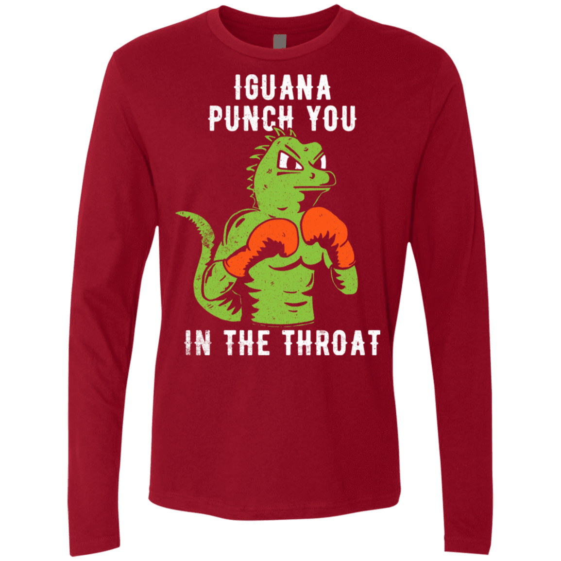 T-Shirts Cardinal / S Iguana Punch You Men's Premium Long Sleeve